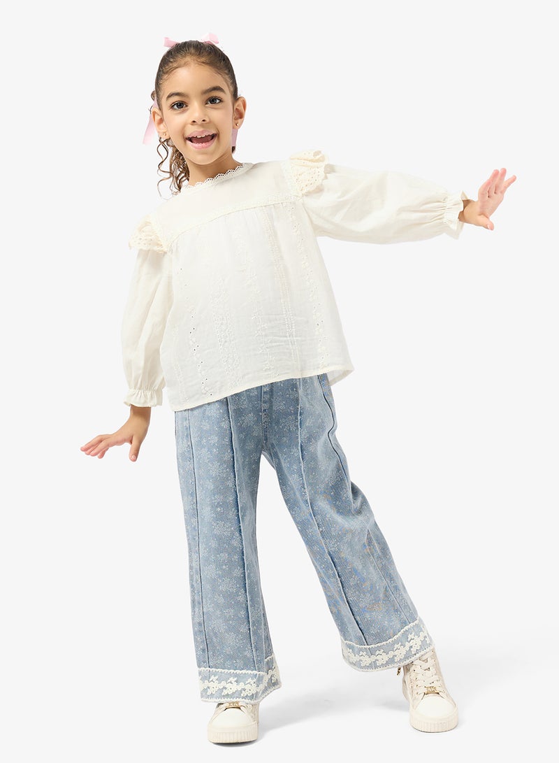 بنياتا جينز مطبوع - Image 2